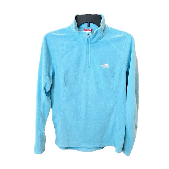 The North Face Jackets & Blazers - The North Face women’s 1/4 zip pullover fleece jacket SZ M light blue